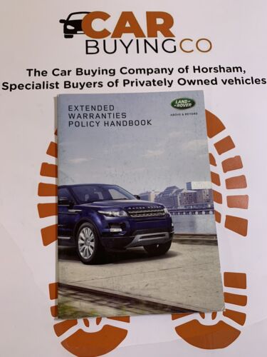 Land Rover Approved Extended Warranty UK Policy Brochure Range Rover Evoque