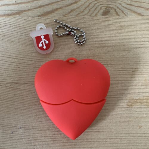 Red Heart Pendant Flash Drive Memory Stick Gift Storage Gift USB 2.0