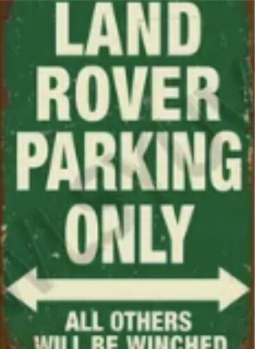 Set of 5 Rare Land Rover Vintage Retro Metal Tin Advertisement Sign Car Garage