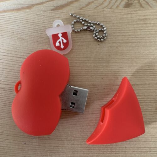 Red Heart Pendant Flash Drive Memory Stick Gift Storage Gift USB 2.0