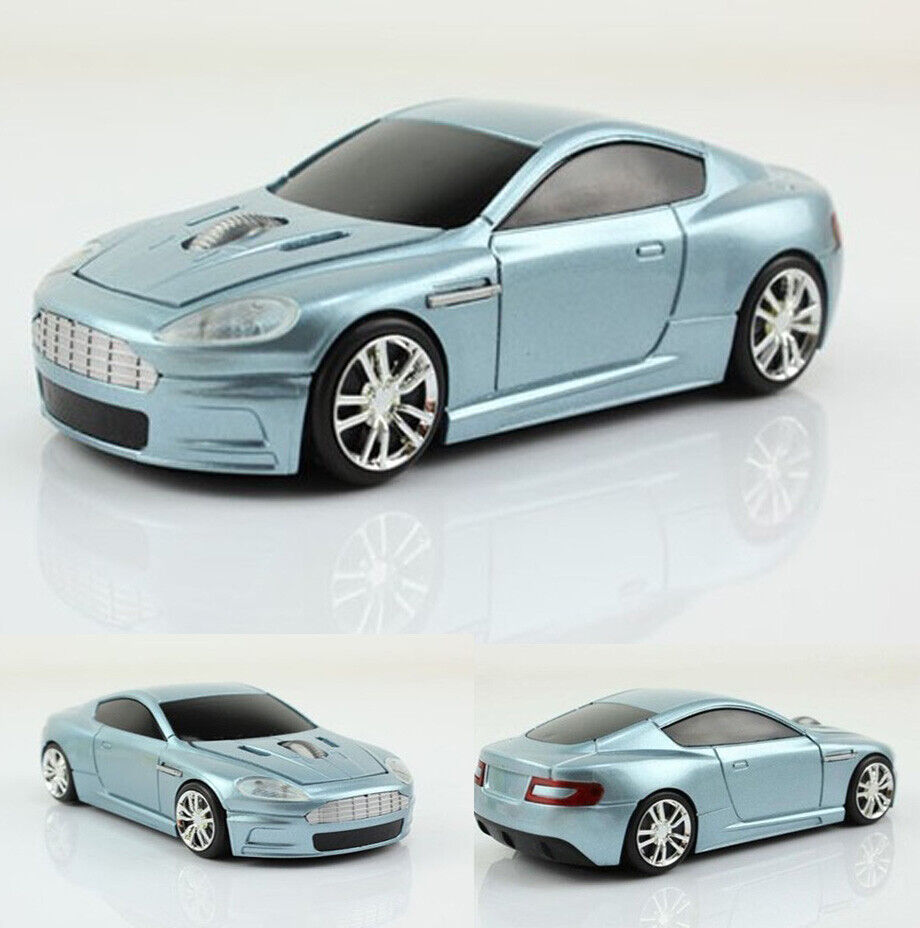 UK STOCK Red Aston Martin Car Wireless Optical Mouse Cordless game PC Laptop USB