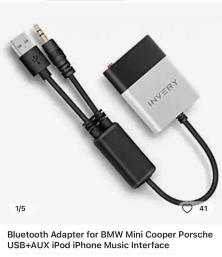 Bluetooth STREAMINGAdaptor BMW Mini Cooper Porsche USB+Aux ipod iphone  UK STOCK