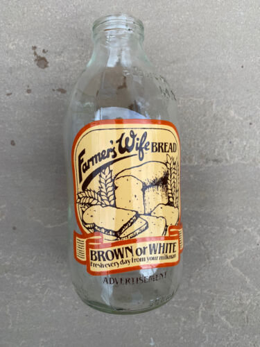 Vintage 1970-1980’s Advertising, “Farmers Wife-Brown Or White” 1 Pint, Rare Milk