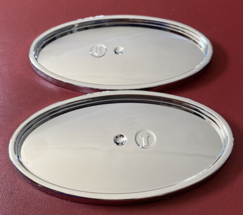 2x Chrome Oval Badge mounts which fit Any vehicle, inside or outside. see pics