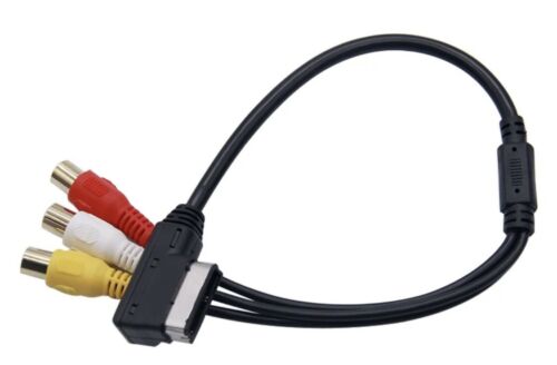 AMI MMI RCA 3RCA DVD Video Audio Input AUX Cable Wire For VW For Audi A3 A4 A6