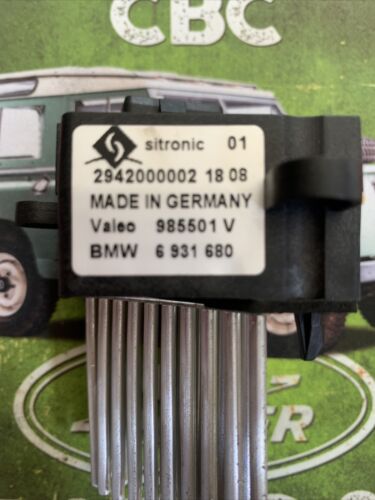 A376 BMW  6931680, 2942000002 18 08, 985501V Heater motor blower Resistor L322