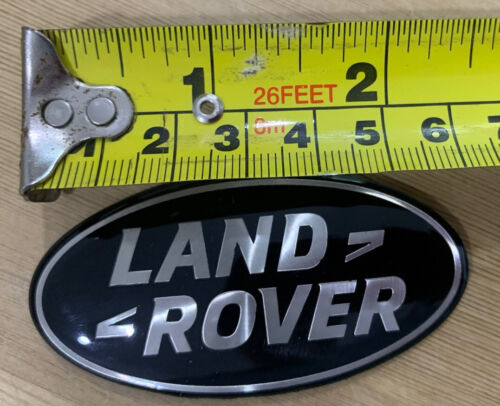 Used, Range Rover 60x33mm BLACK+SILVER front grlle oval badge.