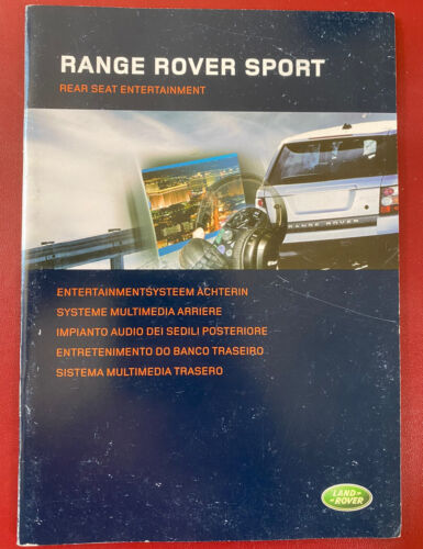 (2006 PRINT) RANGE ROVER SPORT REAR SEAT ENTERTAINMENT OWNERS MANUAL - HANDBOOK.