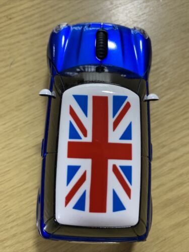 Wireless Mouse, UK STOCK, Funky Blue Mini, Union Jack Roof, PC, MAC.