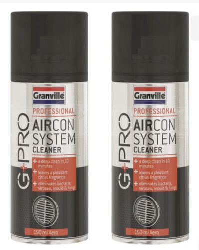 2x Granville Pro Air Con Cleaner Odour Bomb Purifier Air Conditioning Freshener