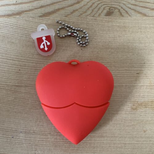 Red Heart Pendant Flash Drive Memory Stick Gift Storage Gift USB 2.0  