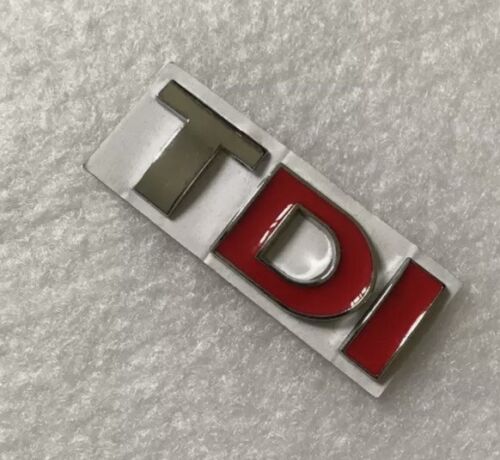 TDI Chrome Lettering Car Logo - RED Di, VERY LIMITED UK STOCK FITS ANY VEHICLE