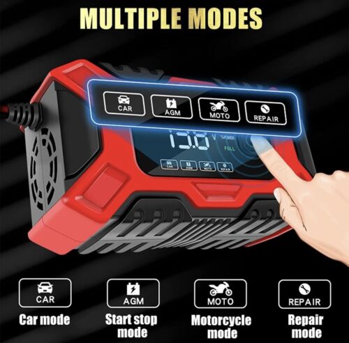 12V Smart Car Battery Charger Automatic Jump Starter Pulse Repair AGM Portable