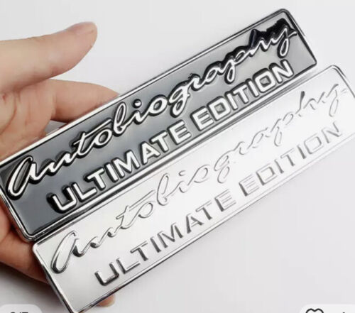 SILVER (can Be Painted) AUTOBIOGRAPHY ULTIMATE EDITION Fits All Cars UK STOCK