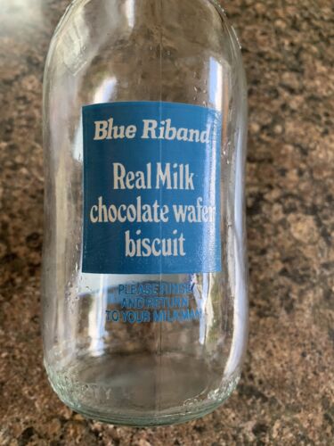 Vintage 1970-1980’s Advertising, “The Blue Ribband” 1 Pint, Milk