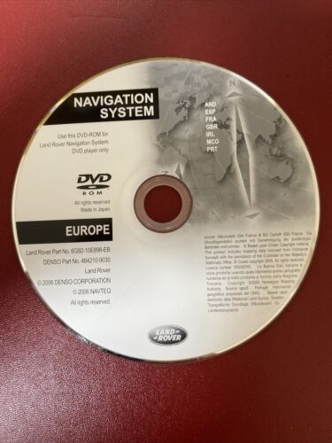 FOR RANGE ROVER SATELLITE NAVIGATION DVD LR: 6G92-10E898-EB & DENSO: 464210-9030