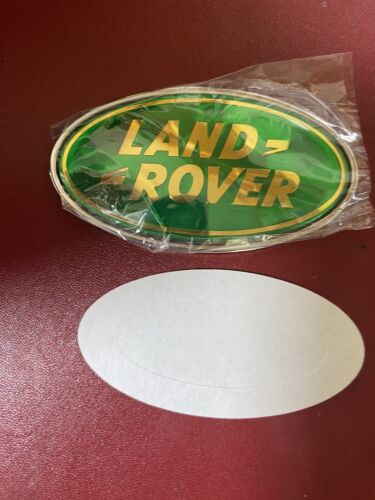 Used Oval Badge For Land Rover(Bright Green) & Mounting Plinth(Chrome Effect).