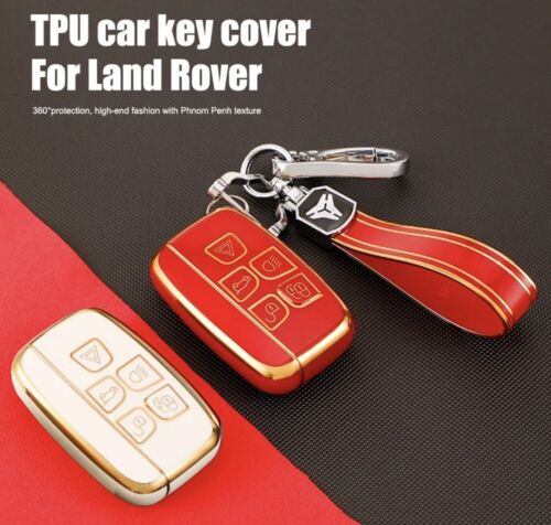 Red Protective Key Cover Case Range Rover Evoque Discovery freelander2