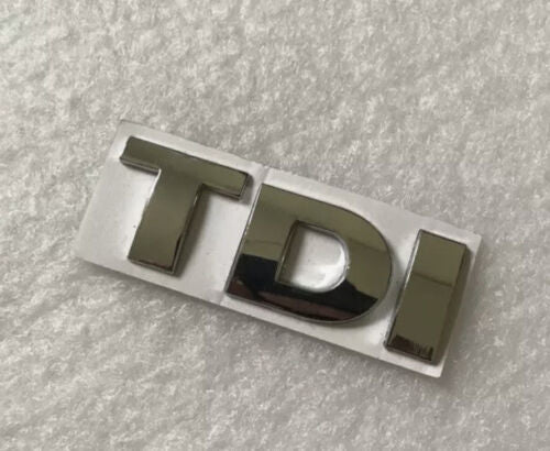 3D TDI Chrome Car Logo - Chrome Effect Tdi LIMITED UK STOCK. FITS ANY VEHICLE