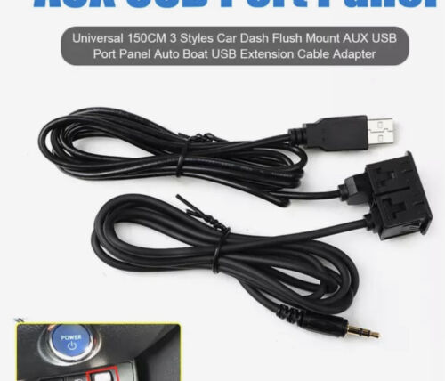 REDUCED TO CLEAR! Car Dash Flush Mount USB Port Panel Dual USB Adapter Cable