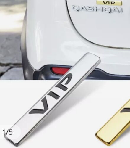 2x VIP v.i.p. Car Badges, Gold Tailgate Custom Badge. 95X15mm LIMITED UK STOCK.