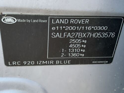 2007-12 LAND ROVER FREELANDER2 DOORS IN IZMIR BLUE, SANTARINI BLACK, OR SILVER