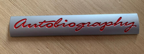 Red AUTOBIOGRAPHY BADGE Fits Any Vehicle Exterior Interior Very Limited UK Stock