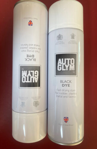 2x AutoGlym Black Dye Stain 450ml Carpet - Rubber - Seat - Tyre Dye