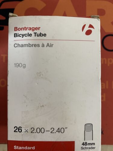 1 x Bontrager Bicycle Inner Tube 26 x 2.00-2.40’’ 48mm Schrader valve 190g