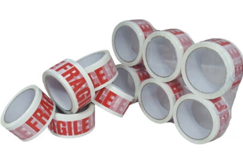 3x Long LENGTH TAPE STRONG FRAGILE 48mm x 66M PACKING PARCEL TAPE