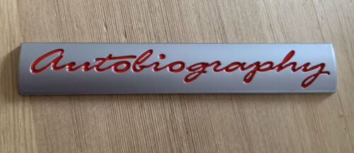 Red AUTOBIOGRAPHY BADGE Fits Any Vehicle Exterior Interior Very Limited UK Stock