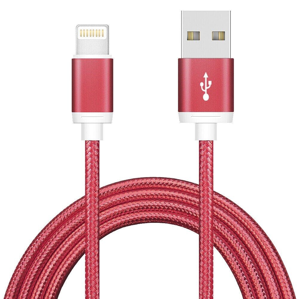 Fast Charging Nylon Braided USB Data Cable Lead For iPhone X XS XS Max XR 