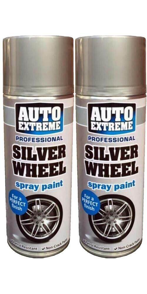 1X Silver Alloy Wheel Spray Paint Aerosol Auto Car Lacquer Restore Metal 400ml