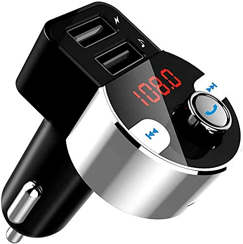 FirstE Bluetooth FM Transmitter, Car Radio Audio Adapter MP3 Player Handsfree TF