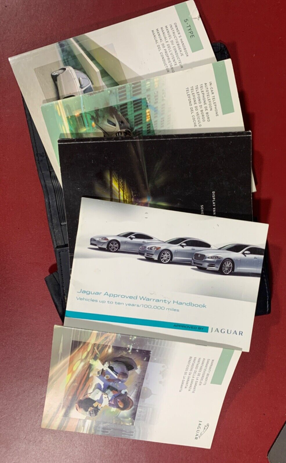 Genuine OEM Jaguar S-type Owners Handbook/Manual and Pack 04-07 Leather Case.