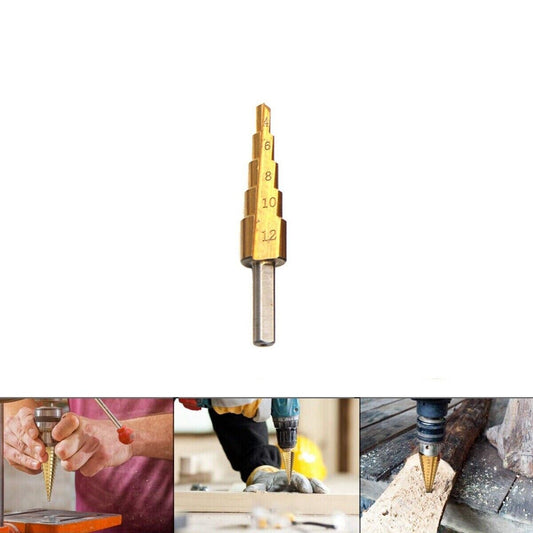 1Pcs HSS Step Drill Bit Hole Cutter Metal Tool Cut Holes. VERY LIMTED UK STOCK.